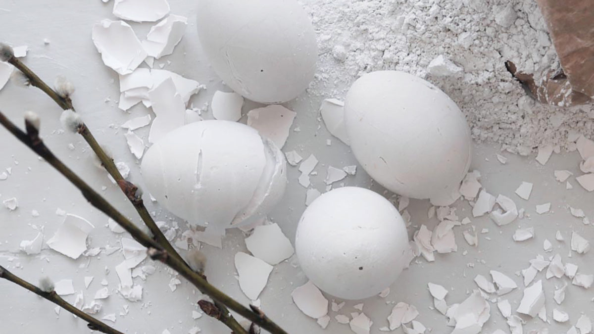 Pääsiäismunat kipsistä