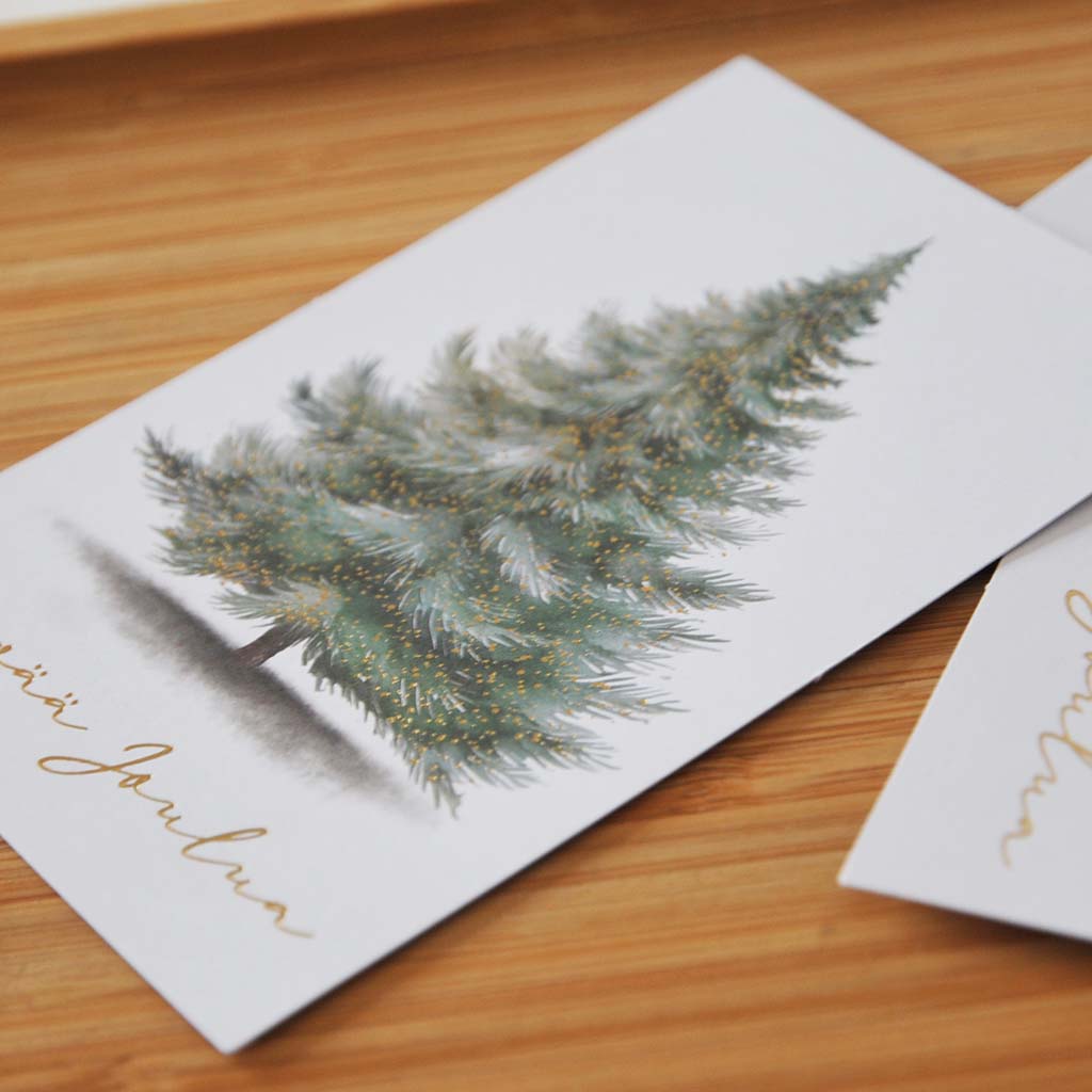 KORTTIKUVA 5KPL | KUUSI KULTAFOLIO