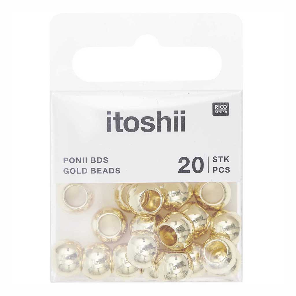 PONII BEADS, METALLINVÄRISET HELMET