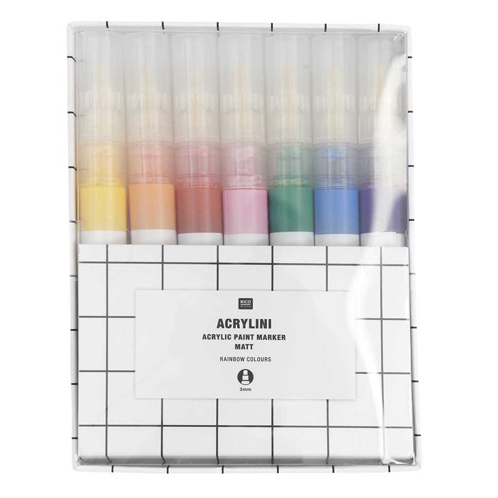 ACRYLINI -MAALITUSSI -SETTI 7KPL