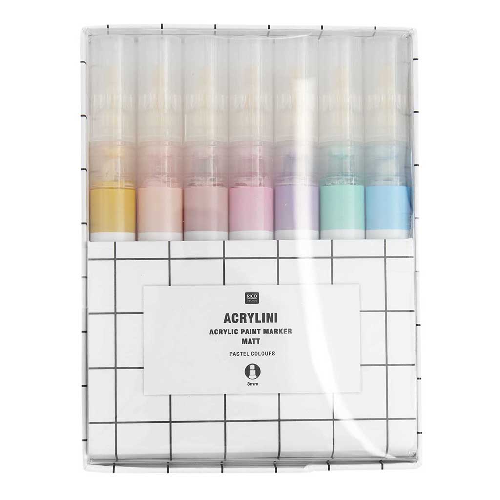 ACRYLINI -MAALITUSSI -SETTI 7KPL