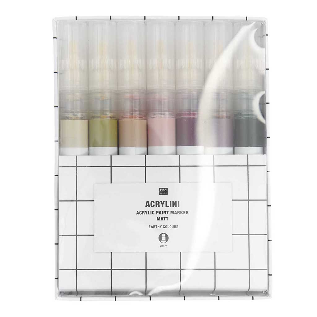 ACRYLINI -MAALITUSSI -SETTI 7KPL