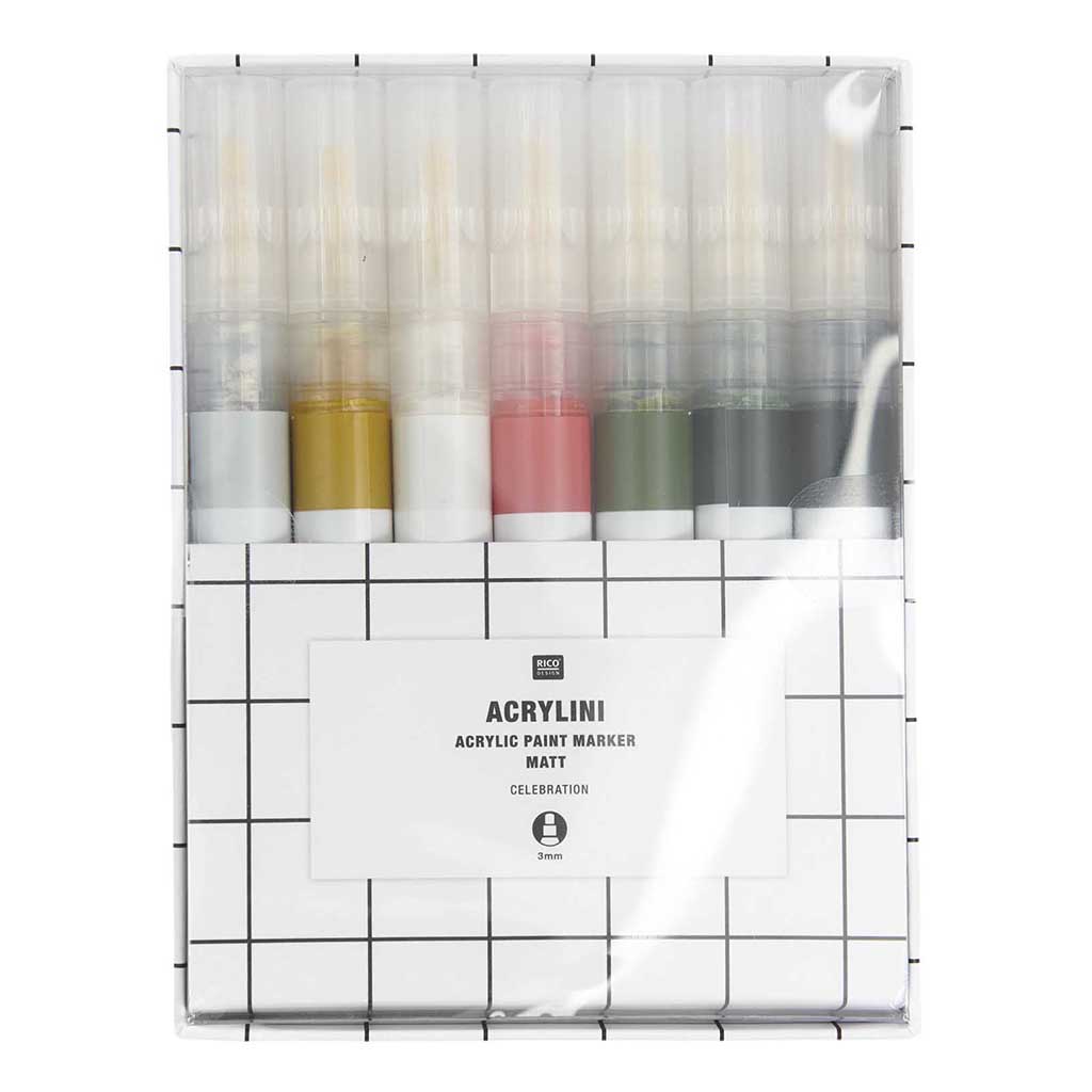 ACRYLINI -MAALITUSSI -SETTI 7KPL