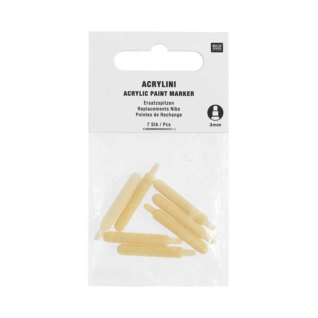 ACRYLINI -MAALITUSSIN VAIHTOKÄRJET 7KPL