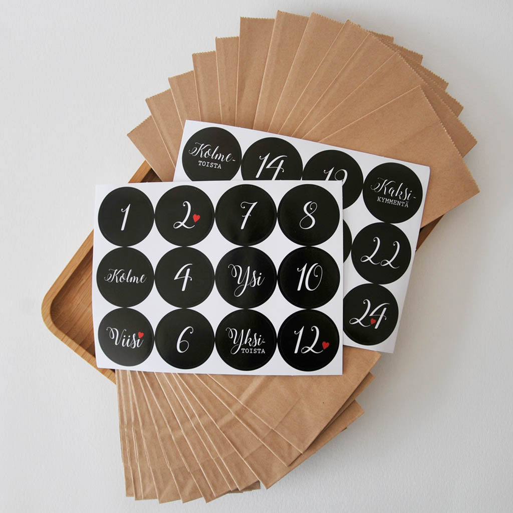 DIY JOULUKALENTERI | PUSSIT & TARRAT – NATUR