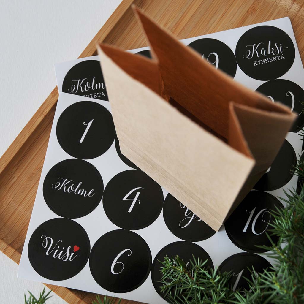 DIY JOULUKALENTERI | PUSSIT & TARRAT – NATUR