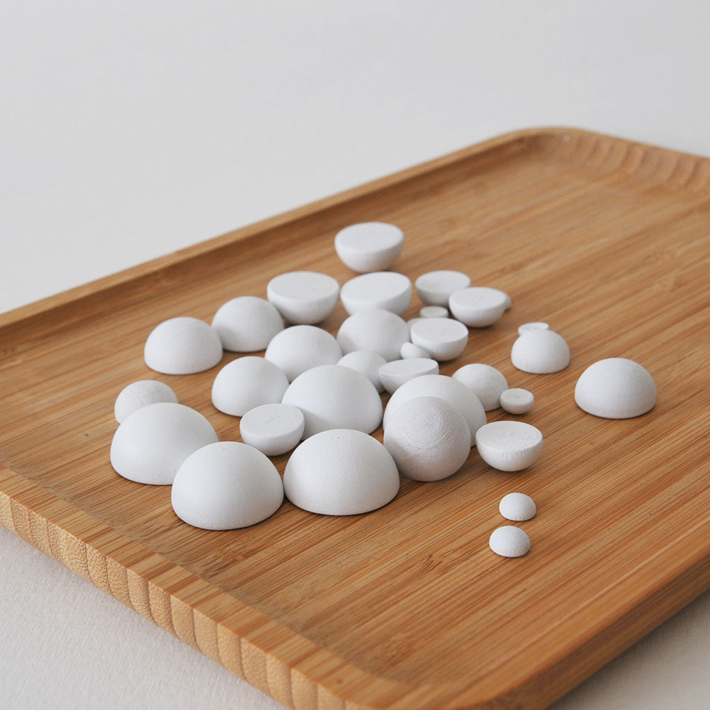 PUOLIPUUHELMET 35KPL | VALKOINEN LAJITELMA