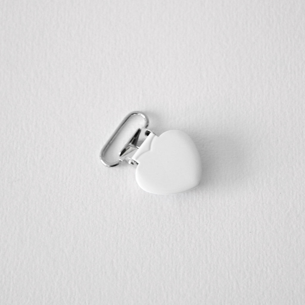 SYDÄNKLIPSI 20MM, VALKOINEN