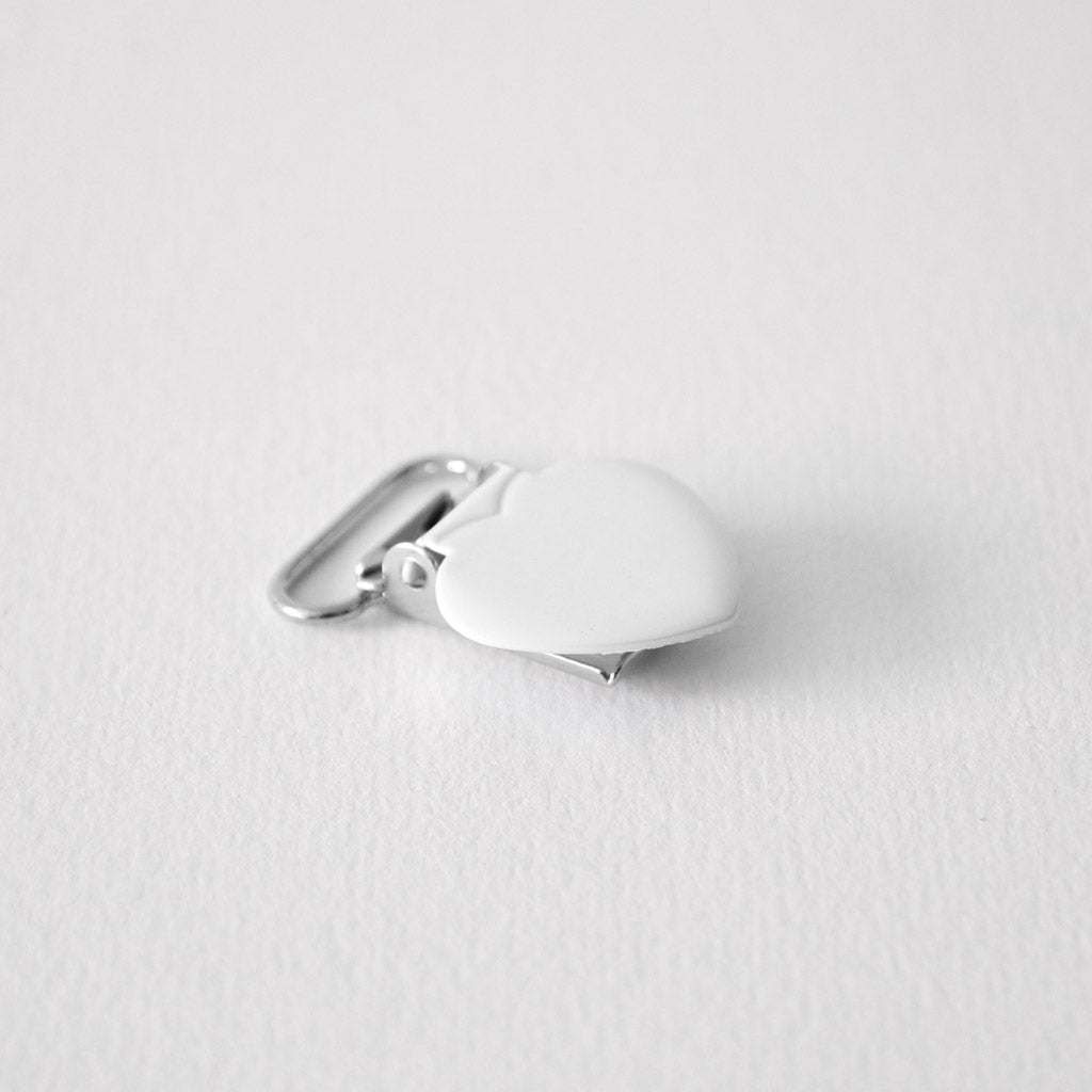 SYDÄNKLIPSI 20MM, VALKOINEN