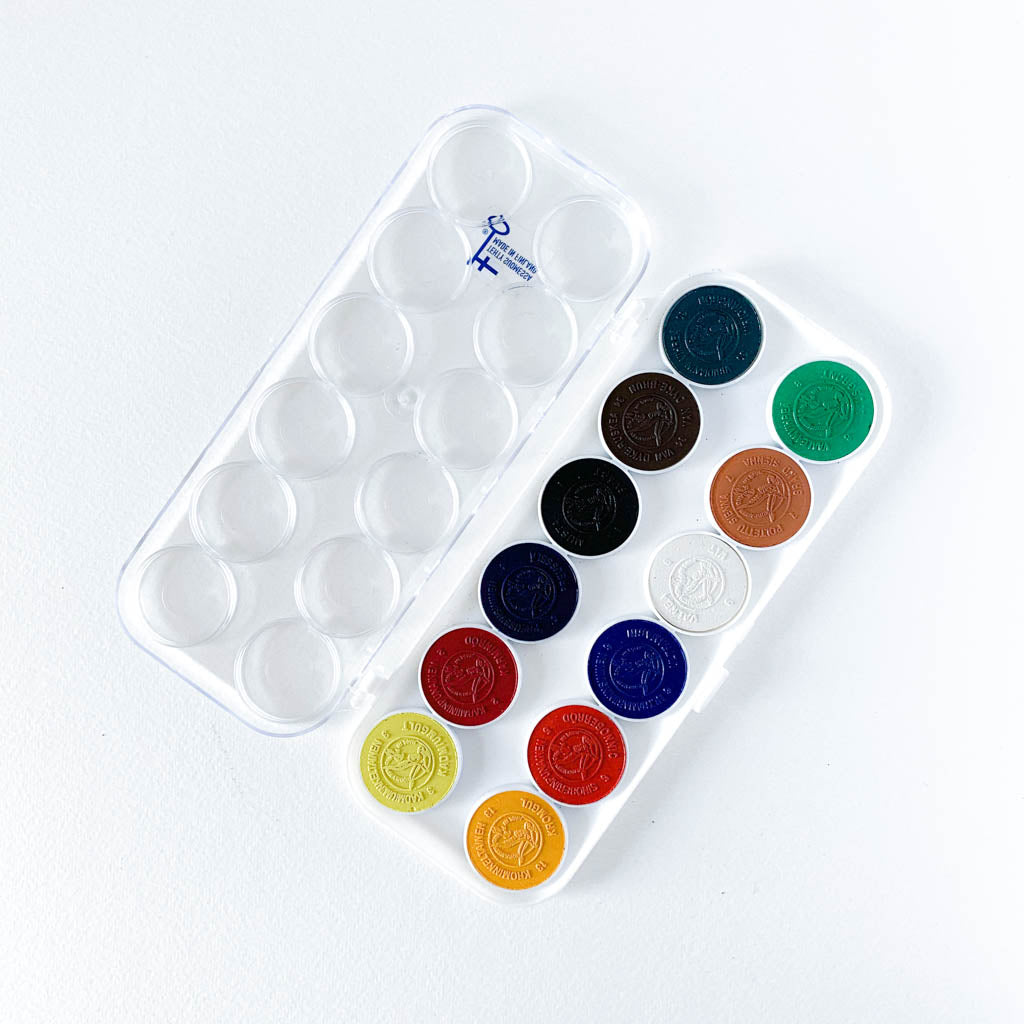 VESIVÄRINAPIT 12KPL KOVAMUOVIPALETISSA