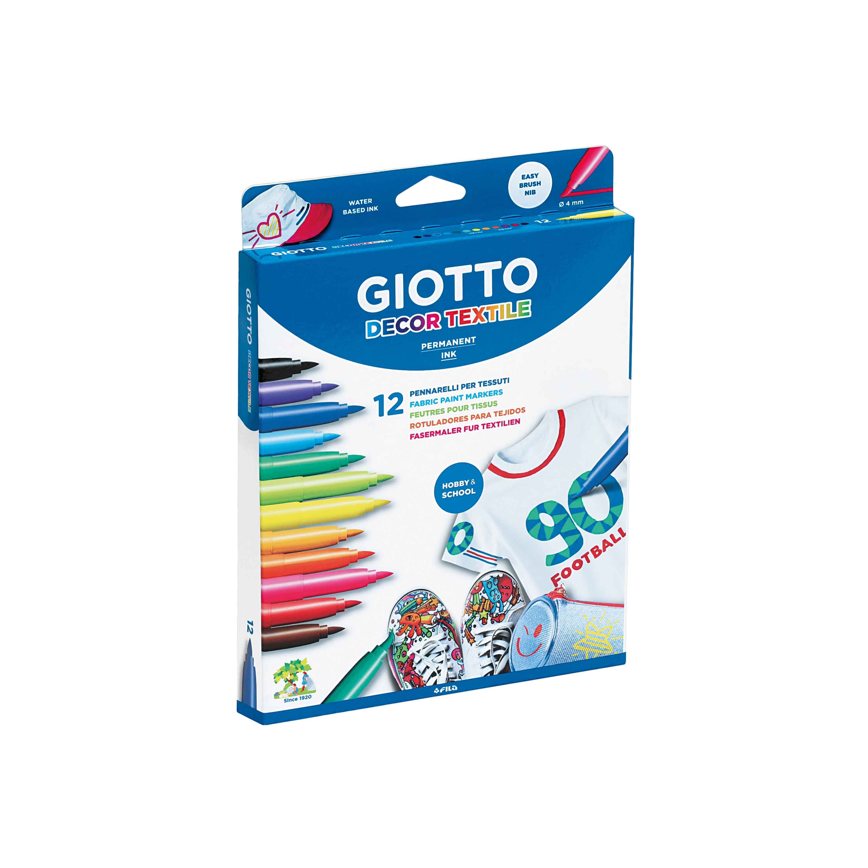 GIOTTO TEKSTIILITUSSIT 12KPL