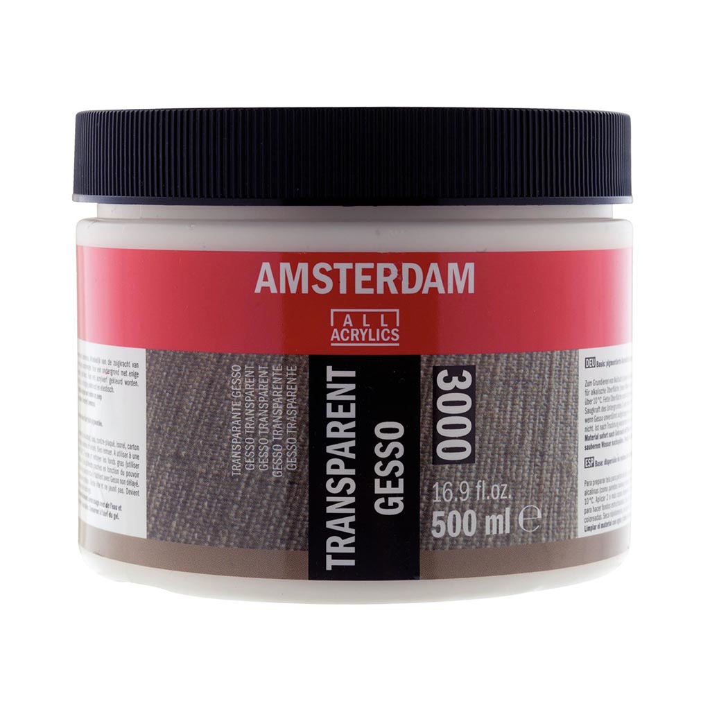 AMSTERDAM GESSO 500ML, VÄRITÖN