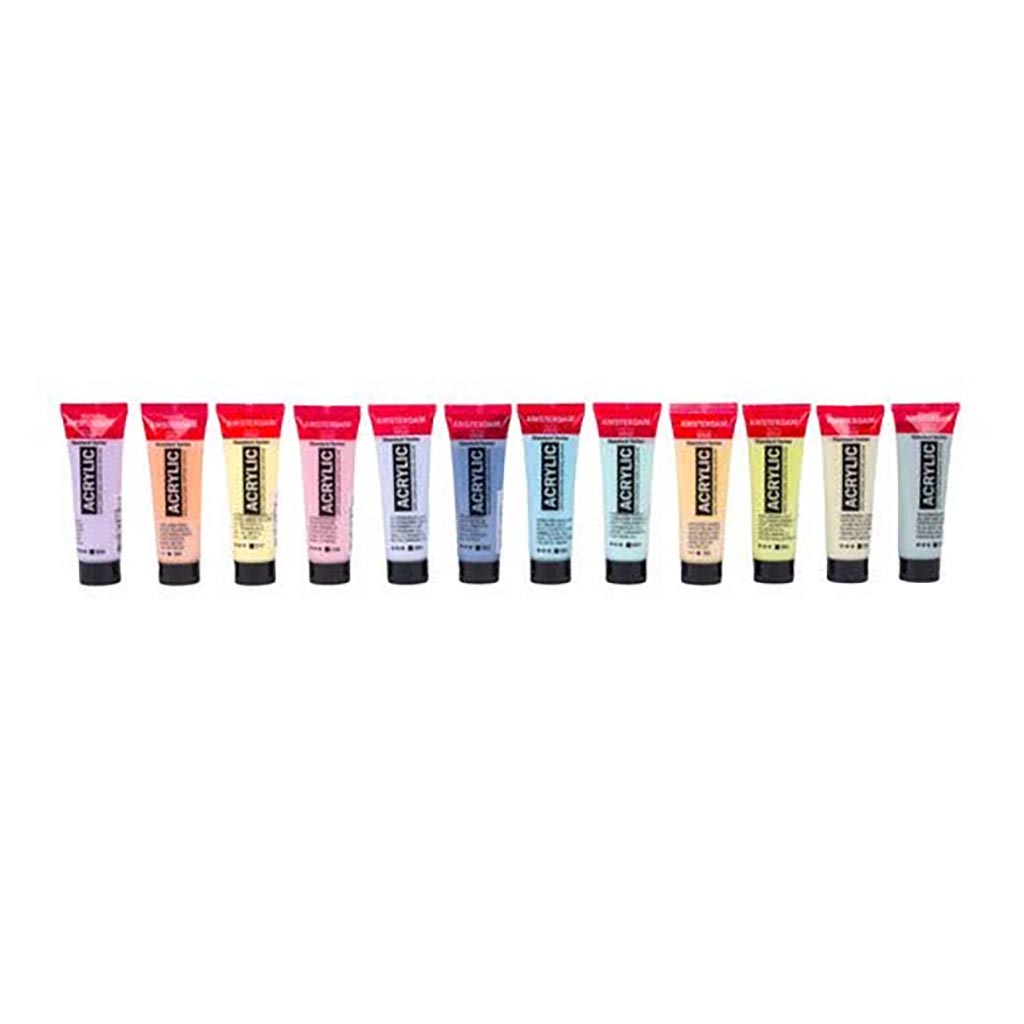 AMSTERDAM AKRYYLILAJITELMA 12X20ML | PASTELLISÄVYT