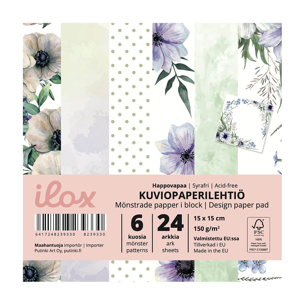KUVIOPAPERILEHTIÖ | ANEMONE SININEN